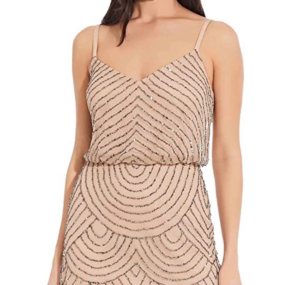 Adrianna Papell Sequin Blouson Dress